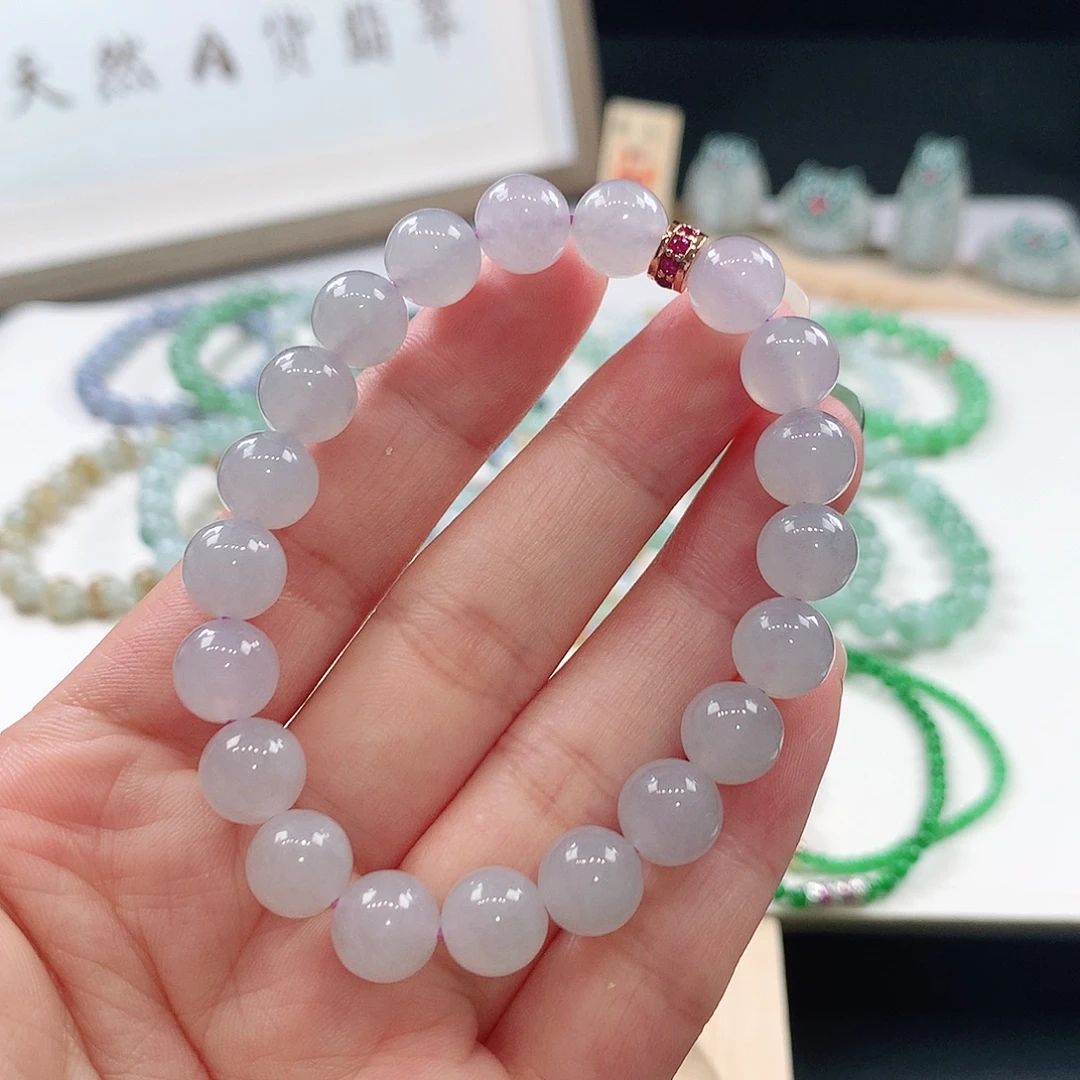 未镶嵌手链翡翠手链9mm