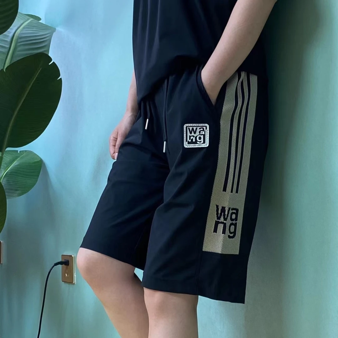 夏季新款男士冰丝运动短裤薄款速干透气高弹五分裤时尚百搭潮流