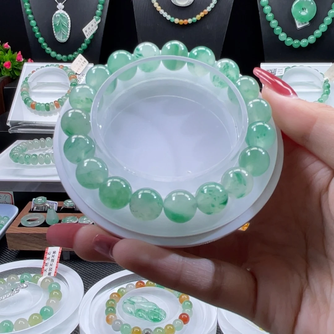 石英质玉（非洲翠）未镶嵌手串