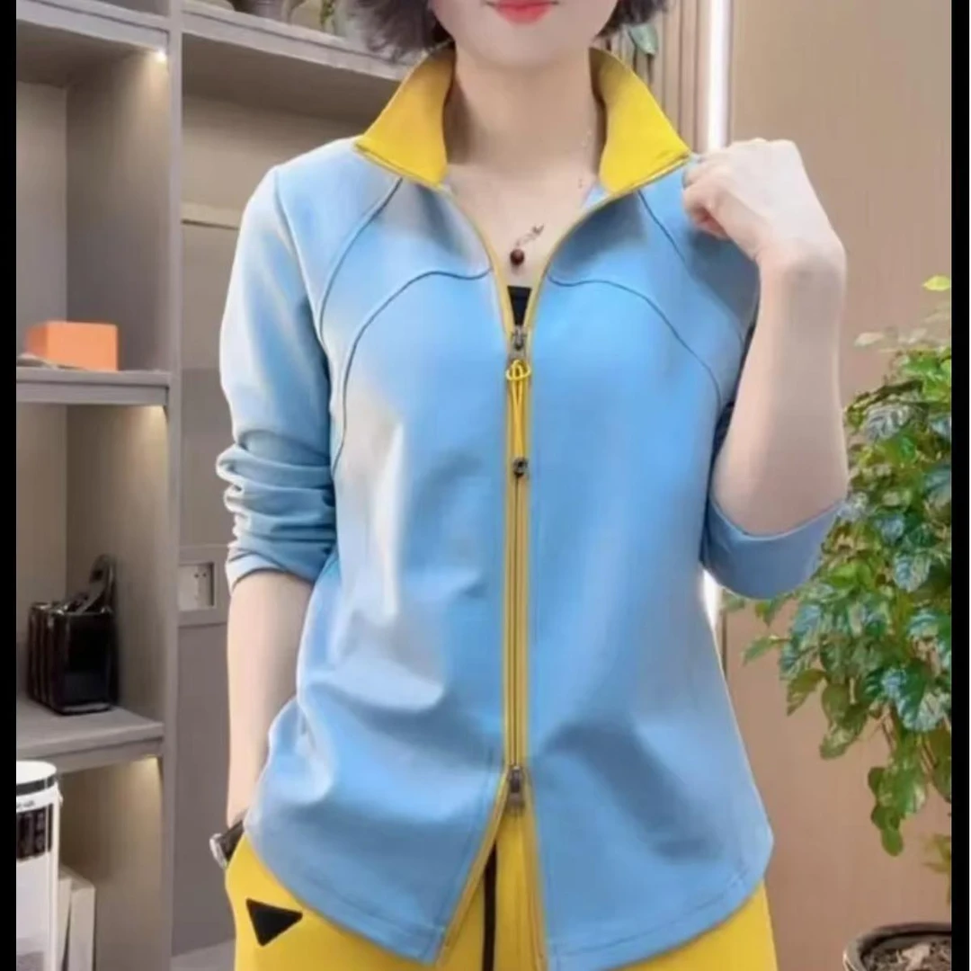 春季新款时尚百搭显瘦运动开衫上衣2508