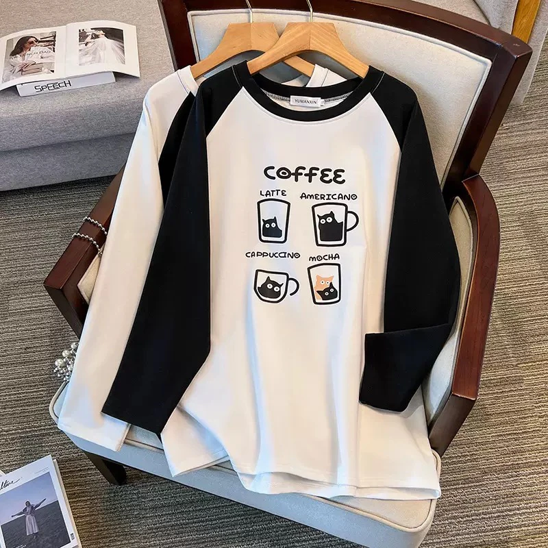 特大码孕妇装260斤春款宽松孕妇上衣插肩袖260宽松韩版印花卫衣