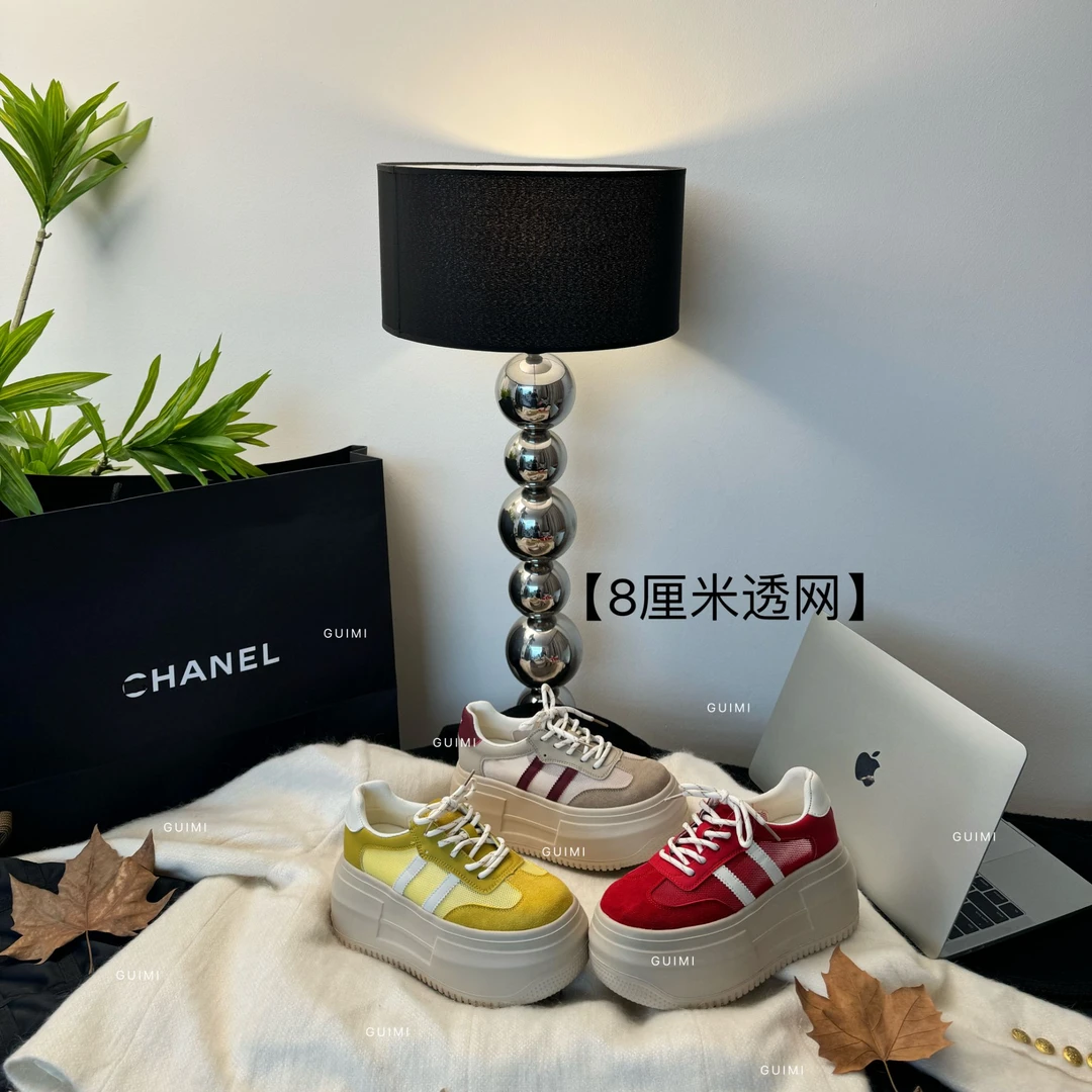 闺蜜家~真皮薄款休闲系带圆头时尚休闲鞋百搭鞋子小众设计感