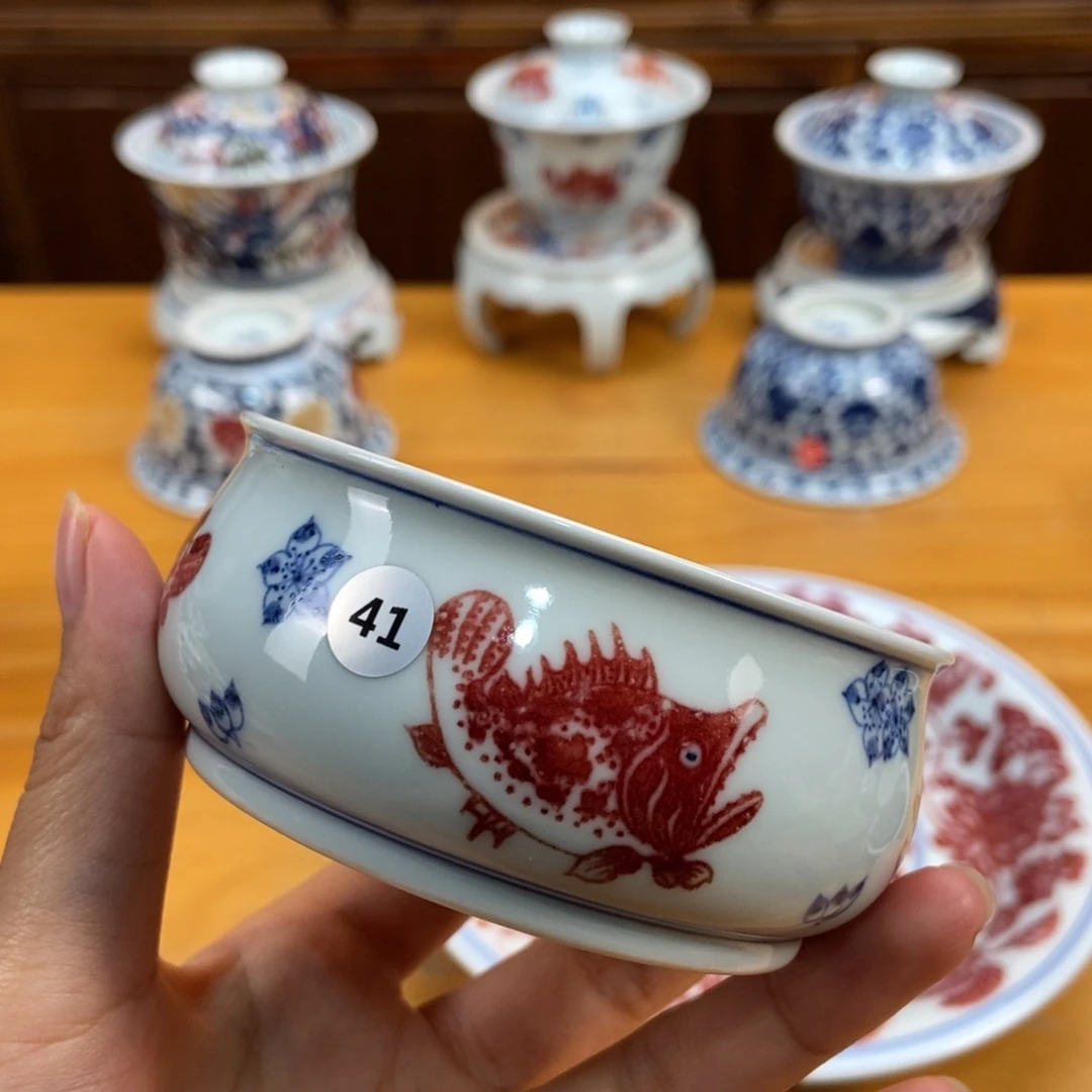 手绘现代茶具非古董