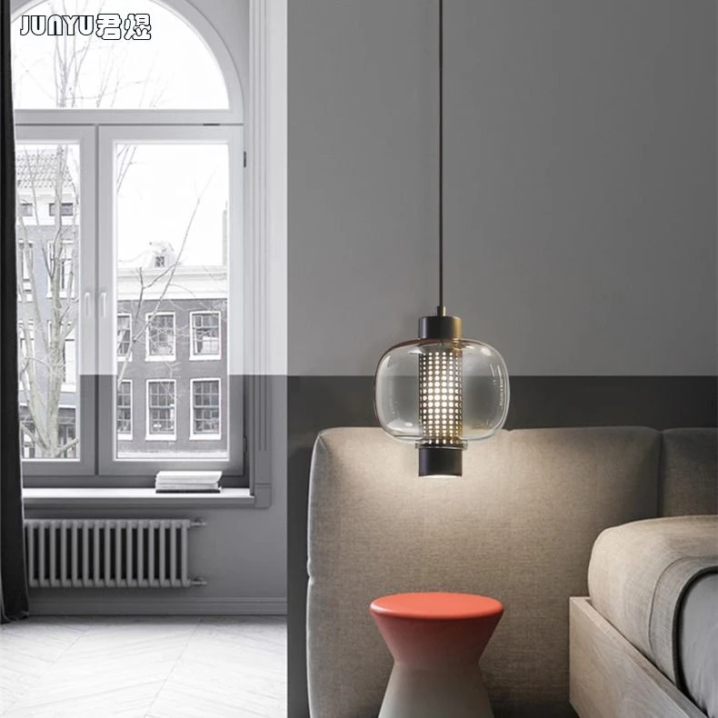 设计师后现代轻奢简约玻璃餐厅吊灯北欧艺术软装客厅卧室装饰吊灯