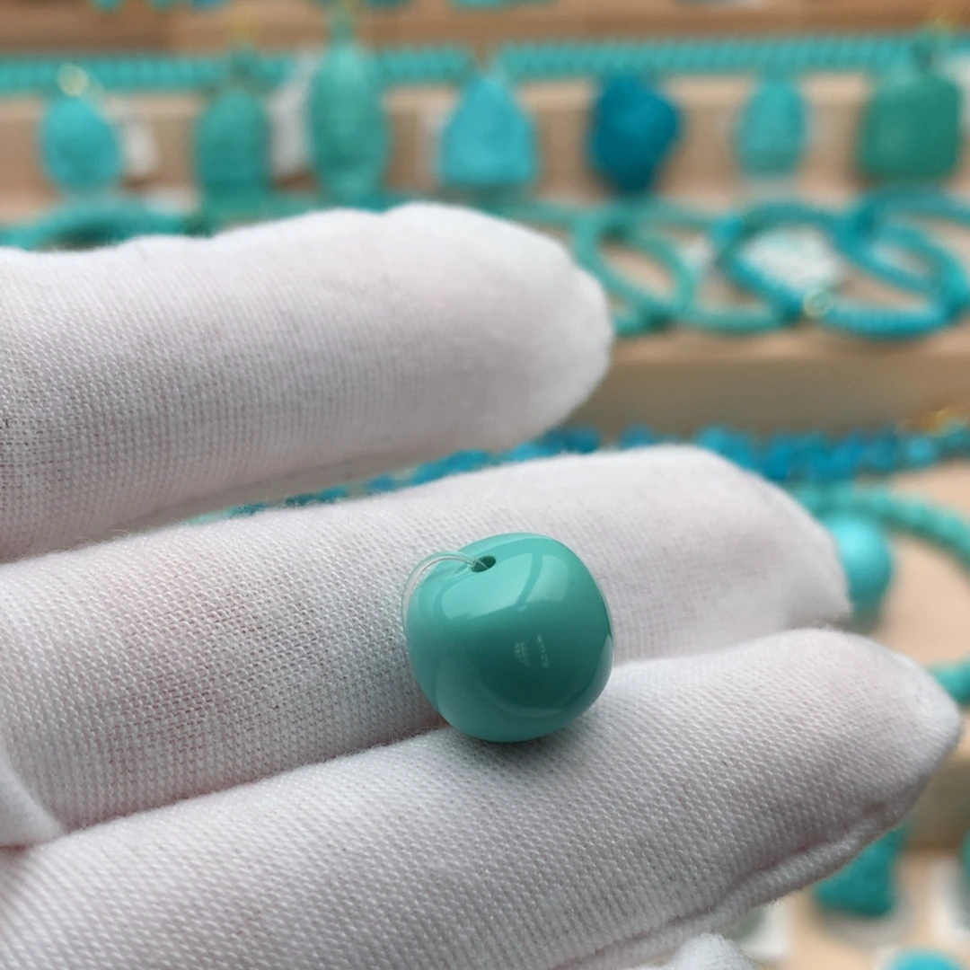 绿松石未镶嵌珠宝奇石12.5mm