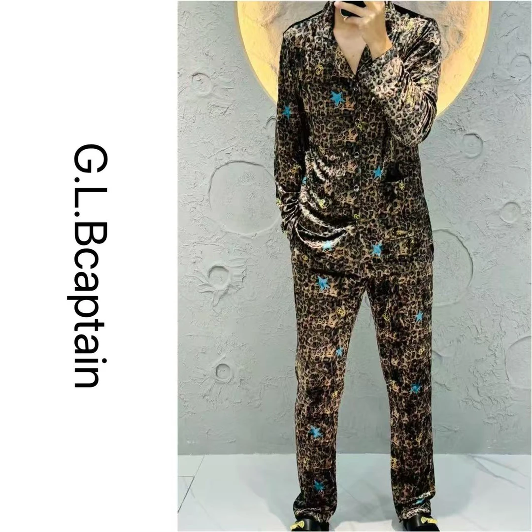 【1926】可外穿家居服睡衣套装男士丝绒轻奢休闲舒适