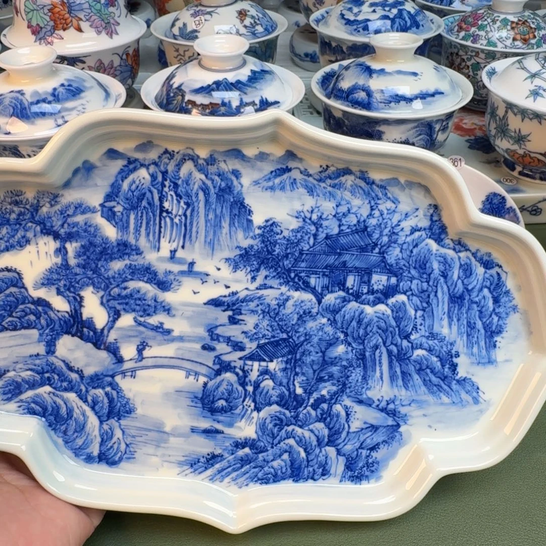 陶纯手工纯手绘茶具石头364