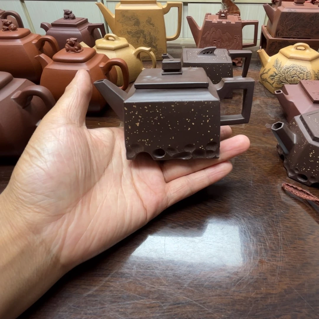 茶壶紫砂陌***、紫泥微瑕130c c