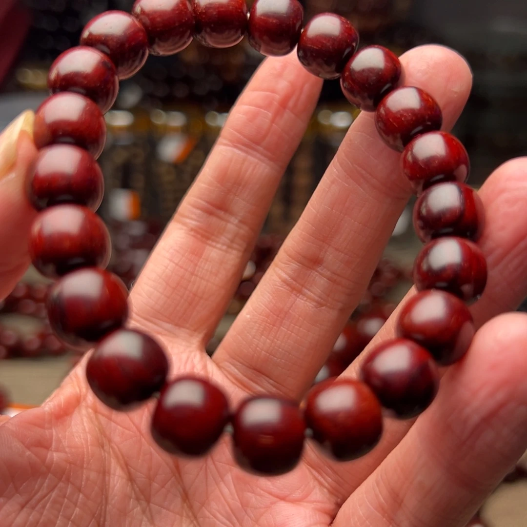 手串/手链檀香紫檀（小叶紫檀）1011精工原汁原味顶泥黑线