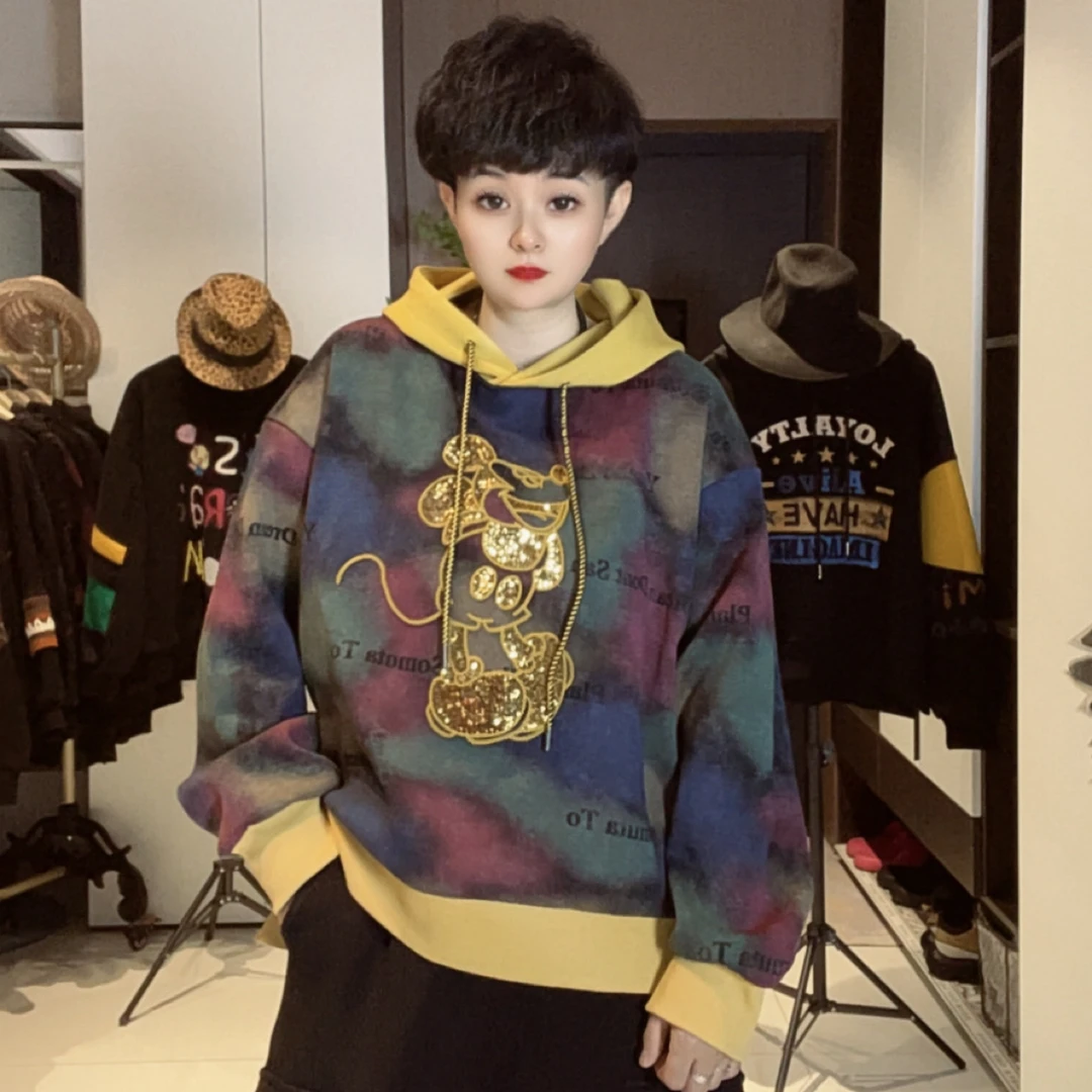 2025冬季潮流欧货加绒加厚（黄帽子）卫衣