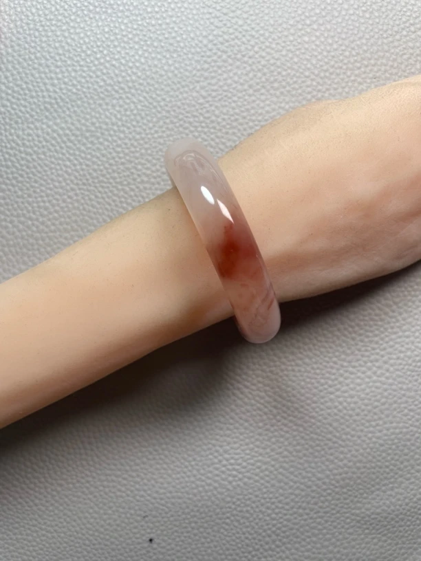 58号C-圈口55-56-天然玉石-正品保障，金丝玉