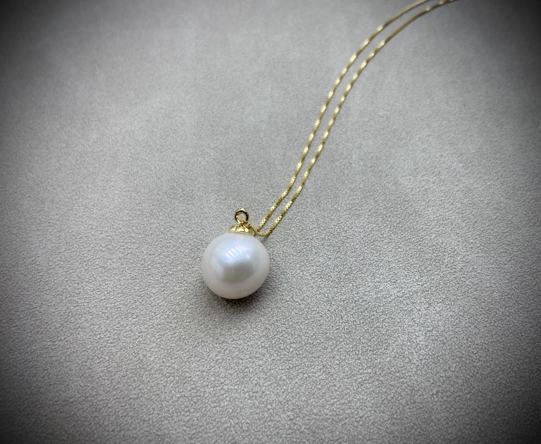 【云端●优选】淡水白龙珠简雅素韵款珍珠吊坠13~14mm左右 247