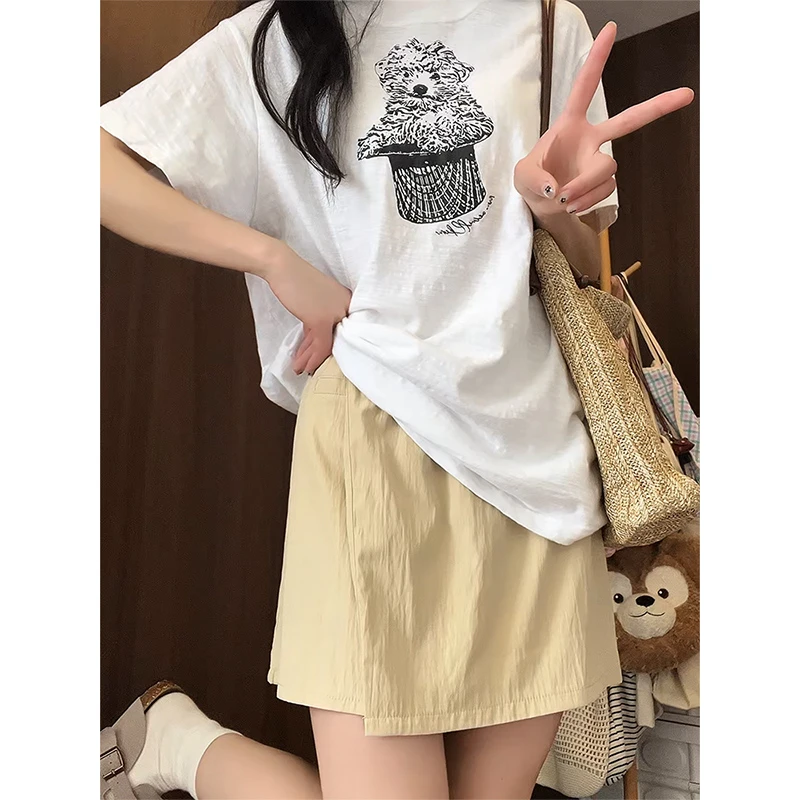 工装女高腰薄2025新款显瘦a字裙裤女款爆款2025新款工装裙半身裙