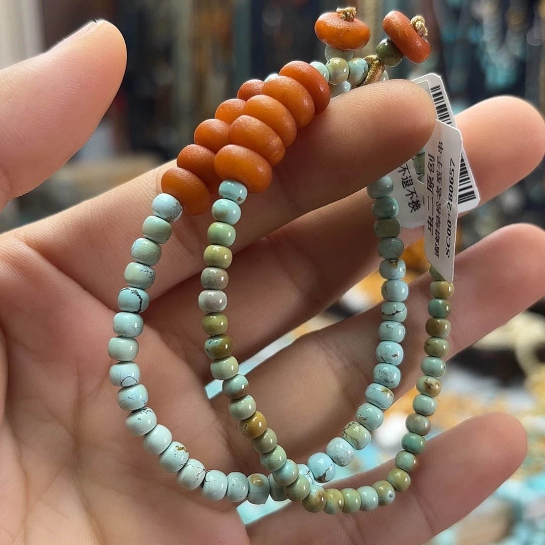 未镶嵌绿松石手链手串多样性发其一