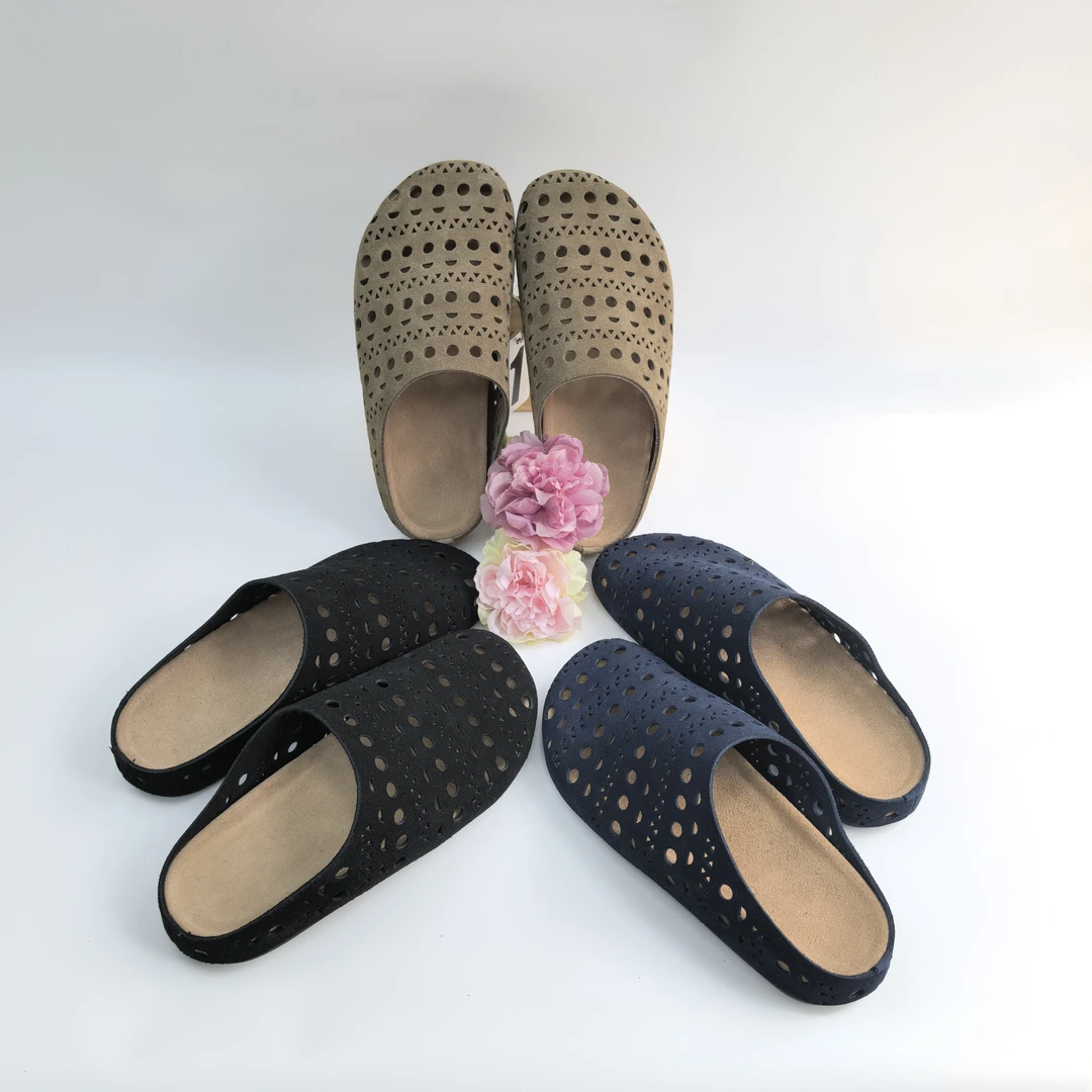东莞明星甄选 极简风包头镂空平底休闲纯手工拖鞋