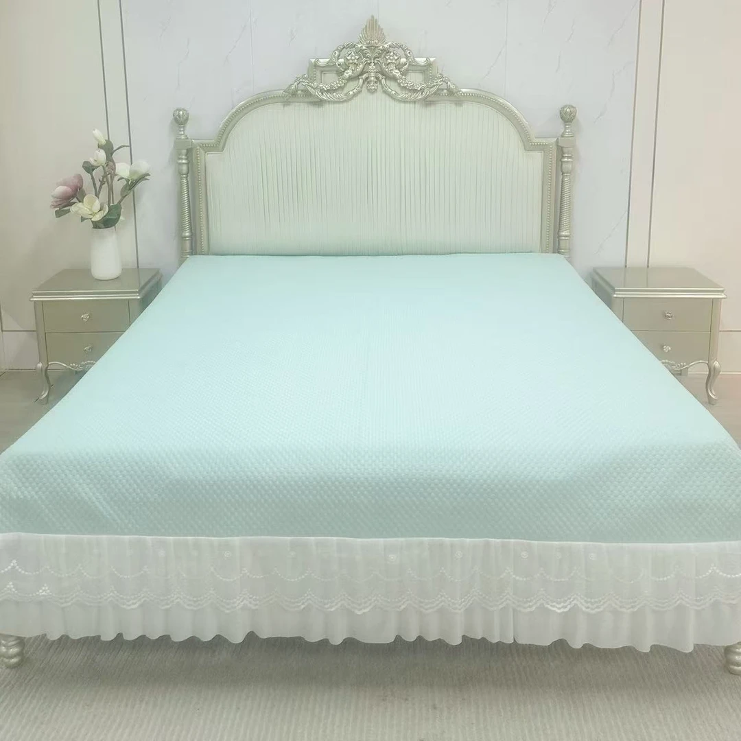 【皇家优选】凉感丝蕾丝款软凉席（绿）