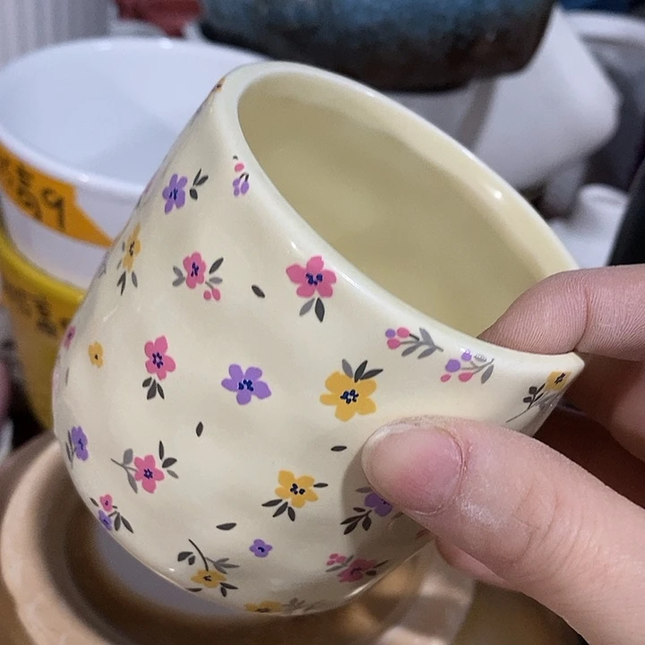 陶盆有孔 瑕疵针孔漏釉介意勿拍外口 8外高8