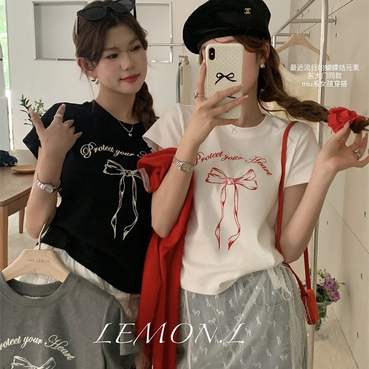 抖音天猫品质结短袖T恤设计感小众2025新款半袖夏季正肩上衣