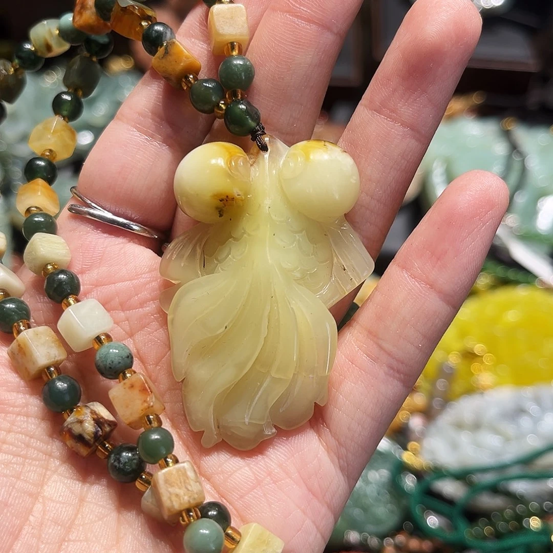 未镶嵌岫玉毛衣链