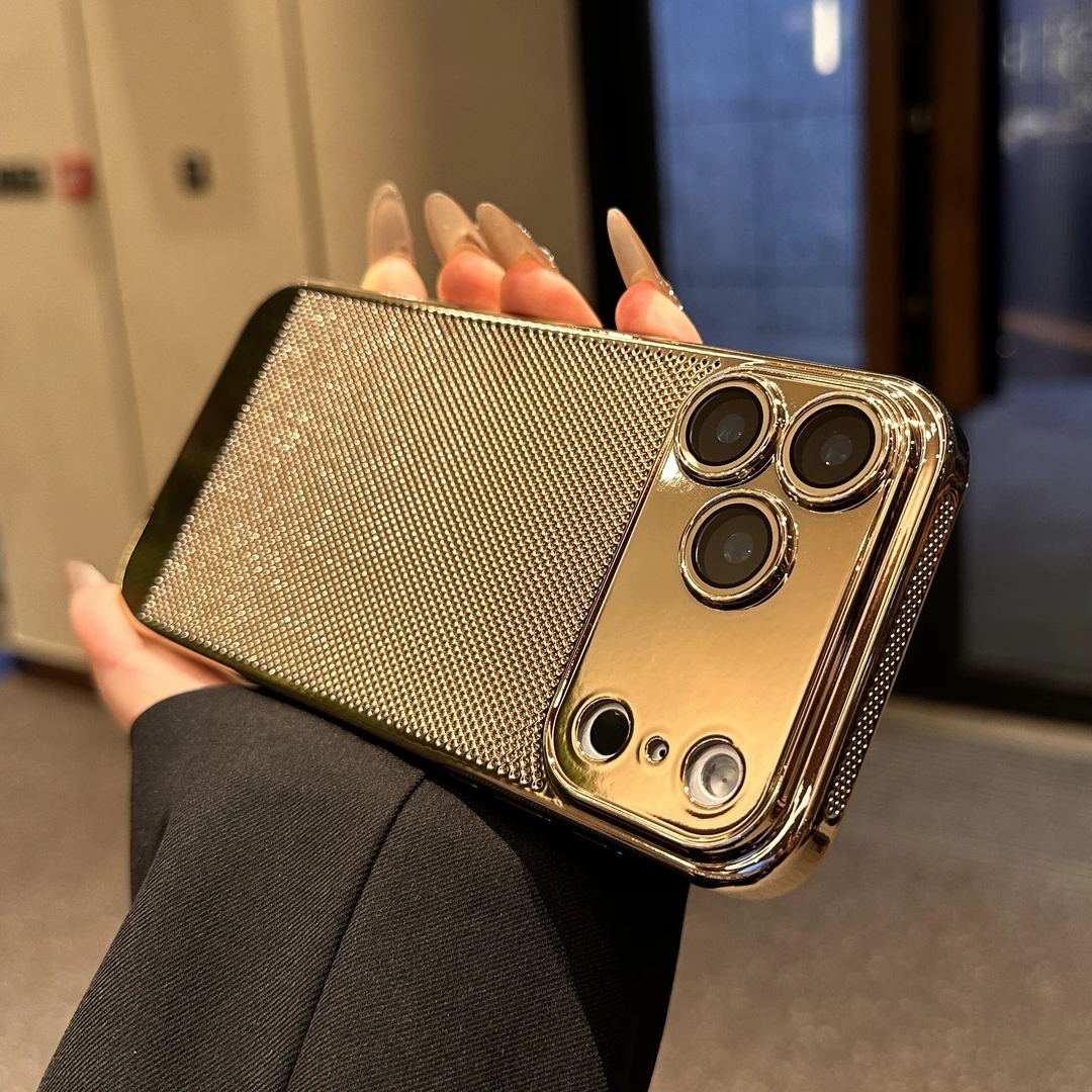 适用苹果17promax手机壳新款17pro电镀蜂窝散热带镜头膜防摔硬壳