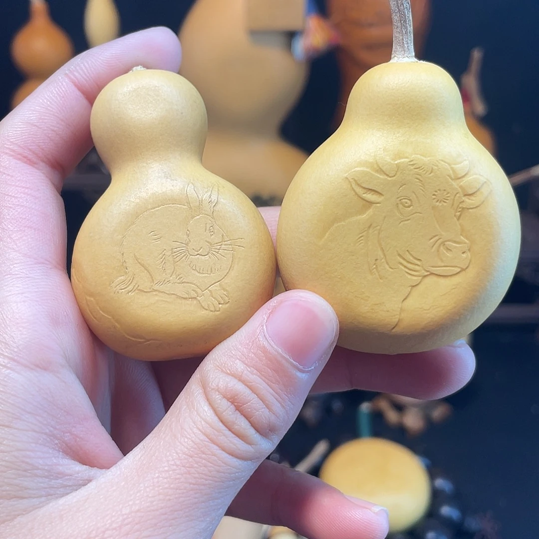 牛 兔子押花葫芦葫芦