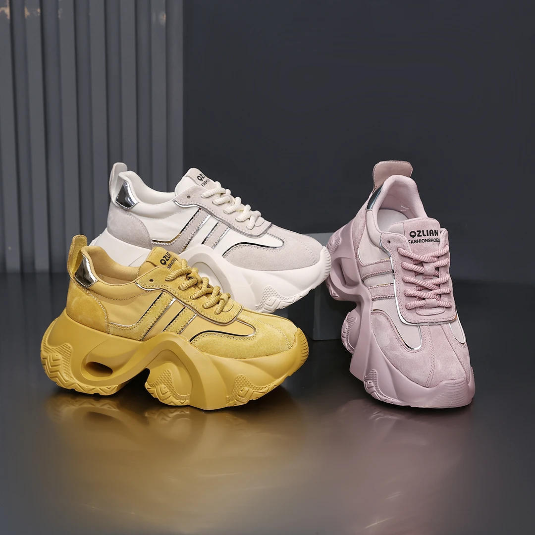 千之恋E欧若风增高6CM2025春季新款透气厚底软底百搭气质女鞋5665