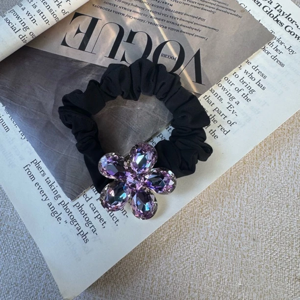 菲妮丝F-1095原创设计水钻花朵发圈发绳