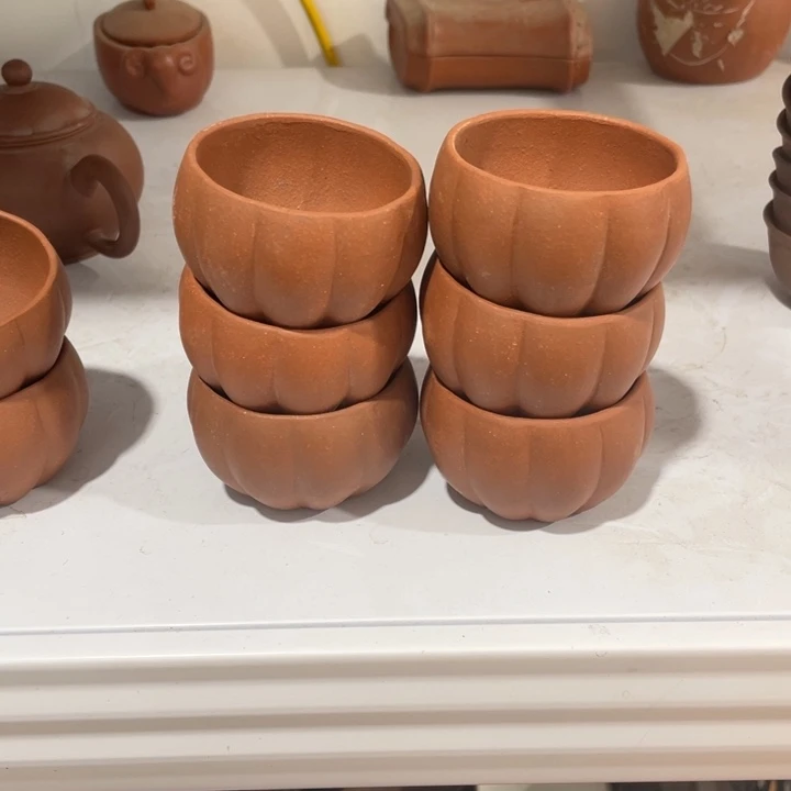 紫砂茶壶老清水筋放杯