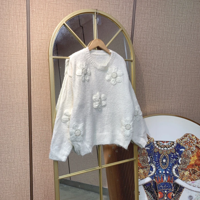 BN942孕妇白色毛衣90-140