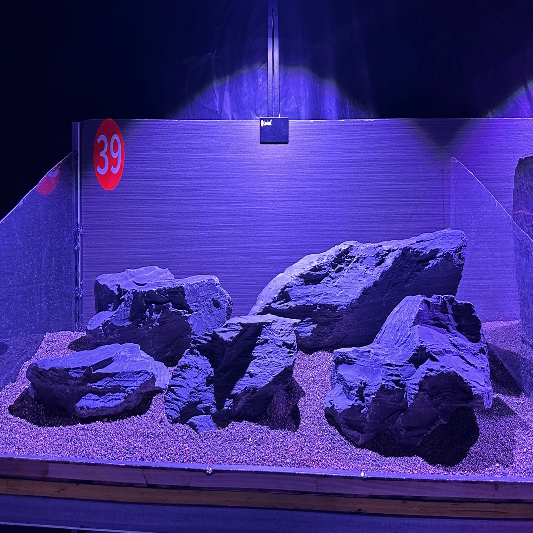 黑金石鱼缸造景骨架用于溪流缸装饰可做乌龟晒台