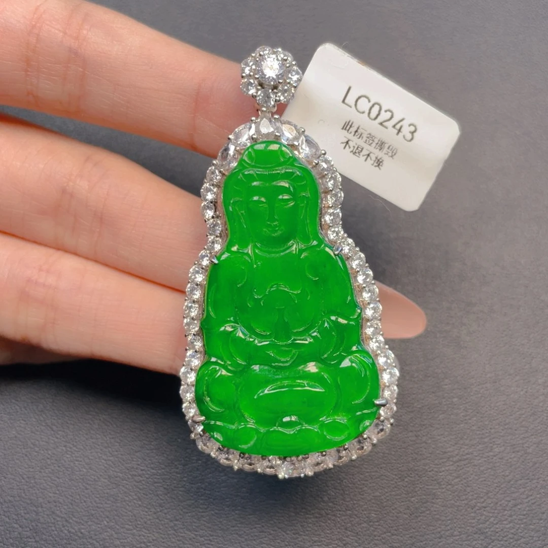 【闪购商品】吊坠(不含链)银S925镶嵌翡翠被****8