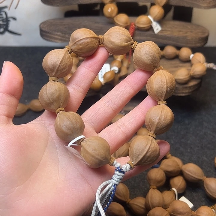 风***淡橄榄核手串/手链22.26梅林铁核