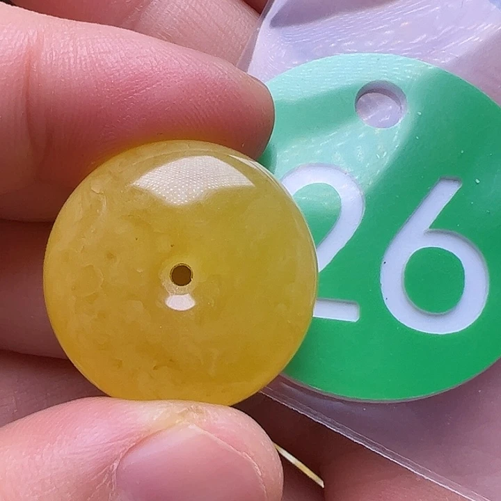 未镶嵌蜜蜡裸石花粉23m m