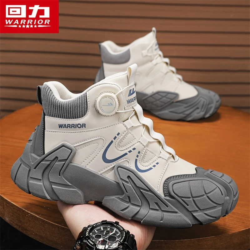 回力男鞋冬季新款户外工装鞋高帮防滑耐磨运动休闲户外旅游马丁靴