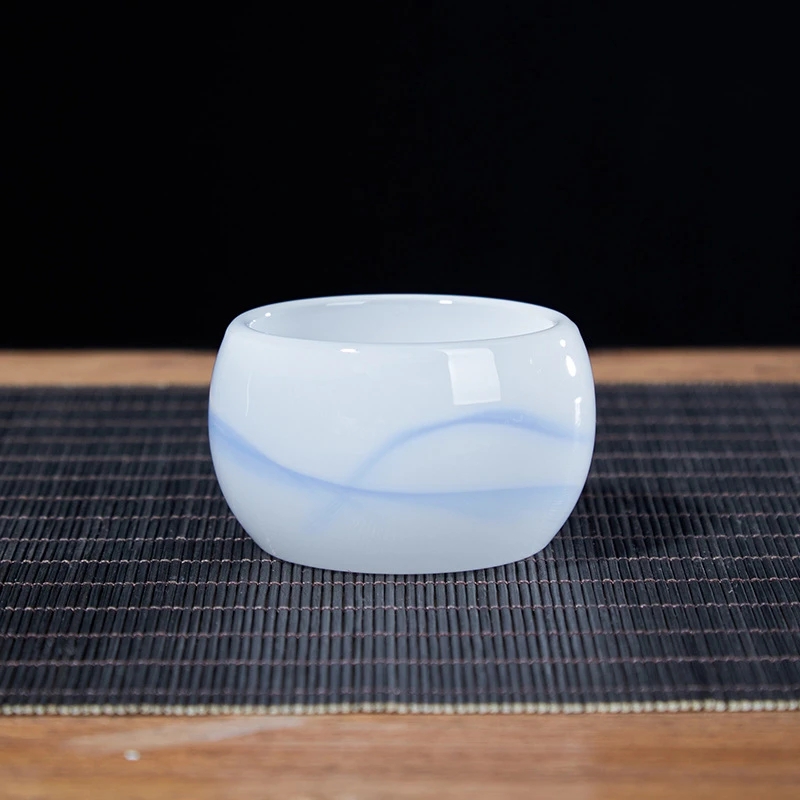 飘蓝禅定杯琉璃茶杯琉璃泡茶品茗杯现代手工个人杯家用单杯喝茶杯