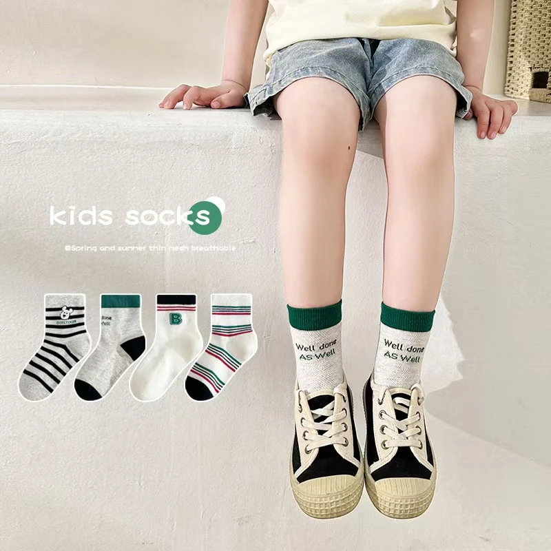 儿童袜子秋冬男女童韩版棉袜运动中筒小孩中大童潮袜女童学生袜