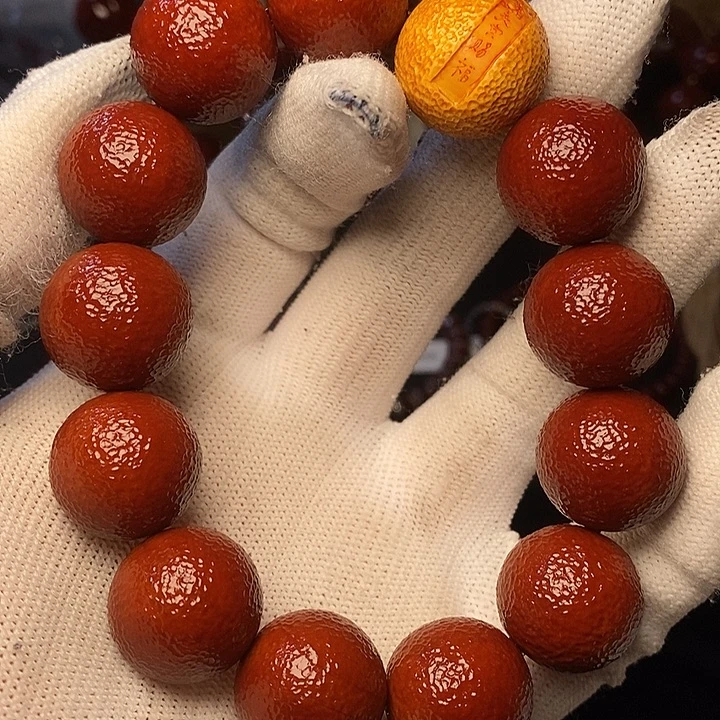手串橄榄核橘皮配猛犸牙