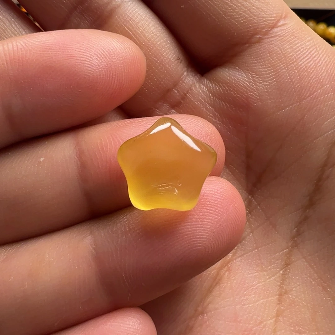 蜜蜡颈饰未镶嵌星星（打孔不退换）