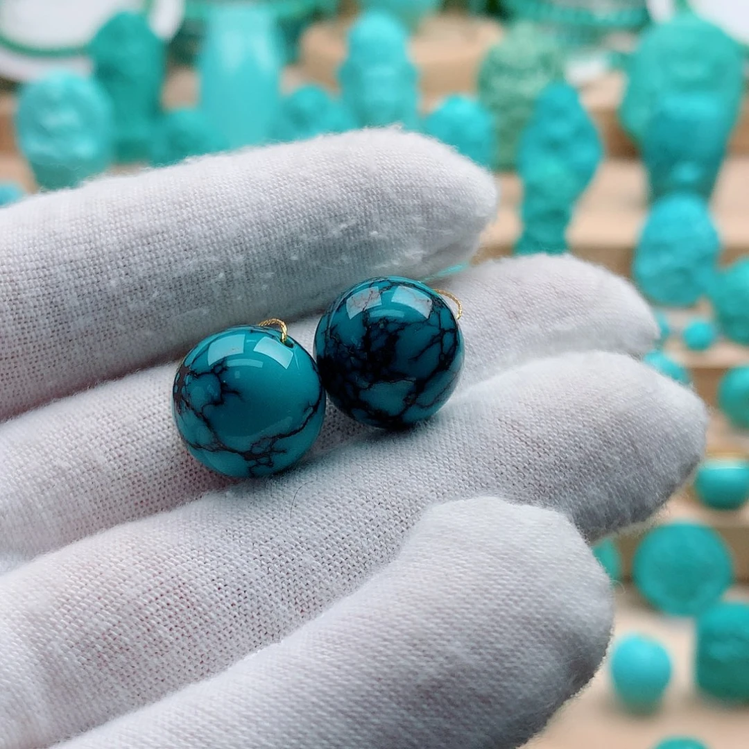 小***儿绿松石未镶嵌圆珠