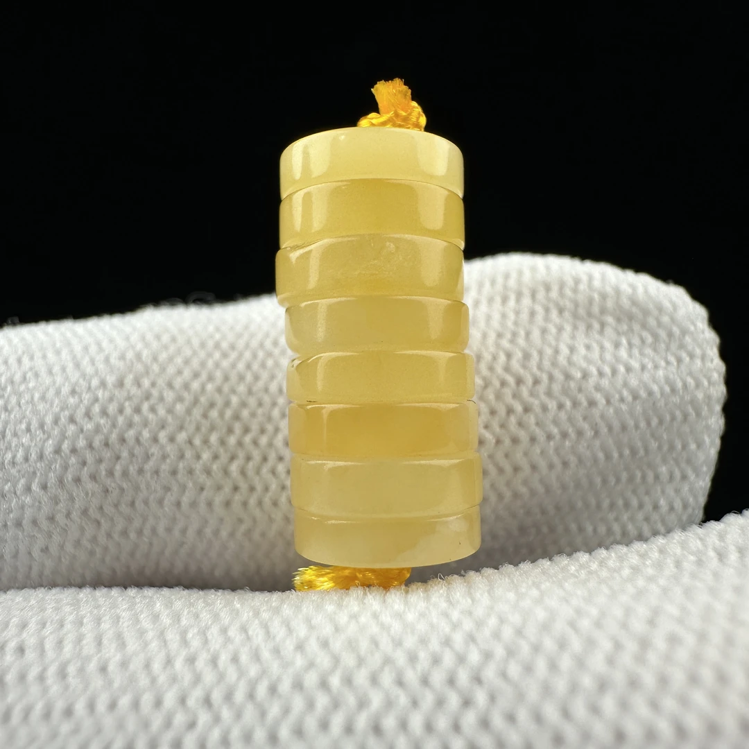 K3875天然原矿蜜蜡 隔片8.3mm支持复检假一罚十