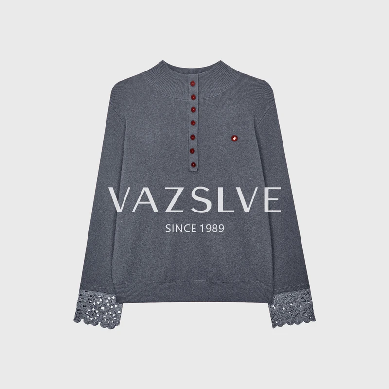 【广州微姐】新款设计师休闲时尚圆领毛衣MY1129