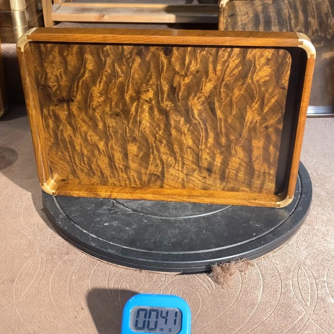 中***理金丝楠金丝楠木乌木文盘