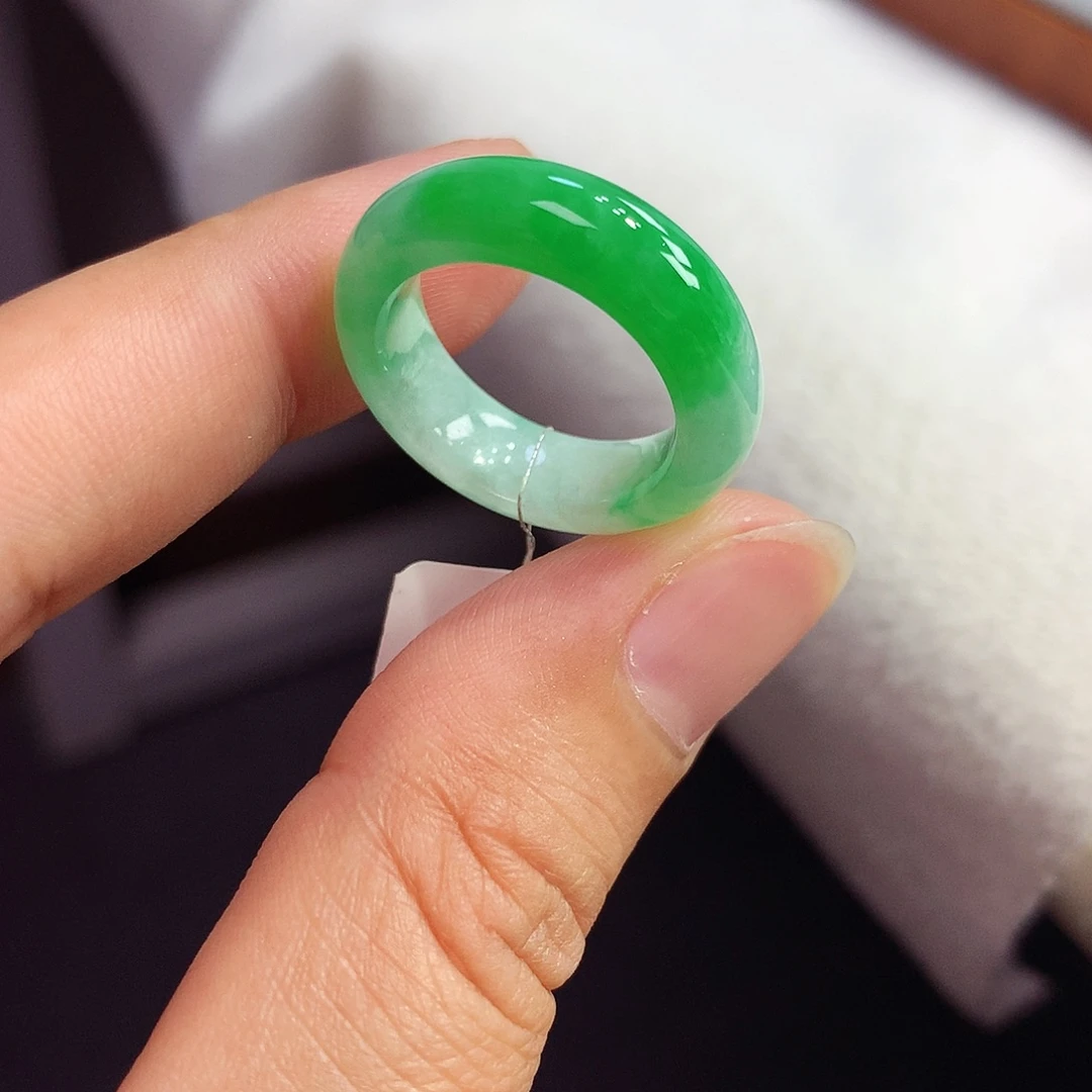 翡翠戒指未镶嵌缅甸A货翡翠12号