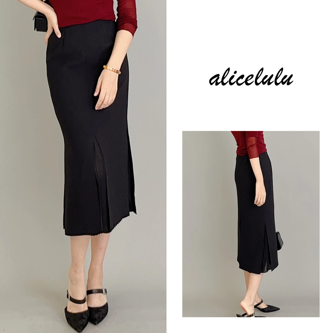 5alicelulu “翩翩而至”半身裙 百褶拼接 摇曳生姿 S621807T