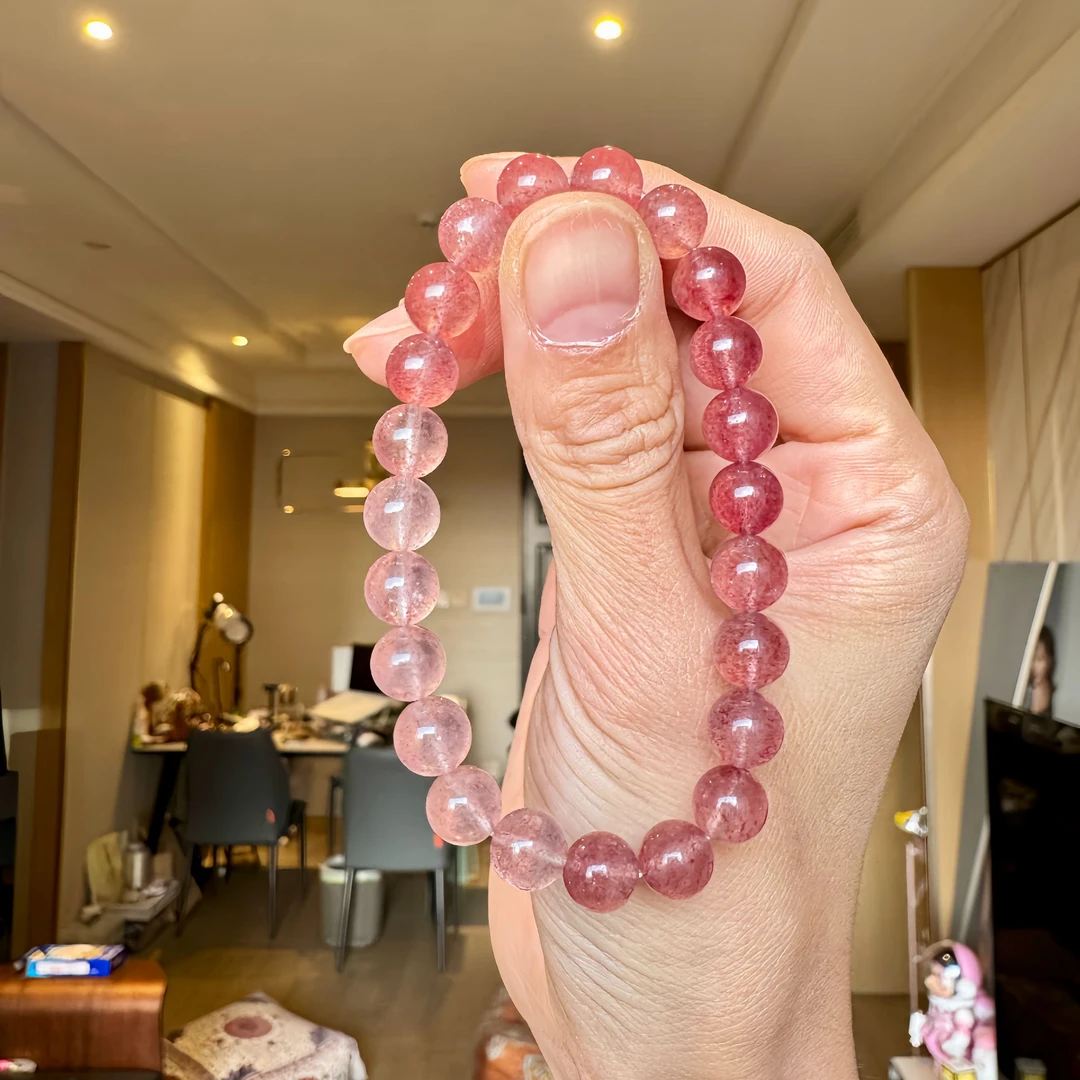 合金亚克力手链 小草莓简约人人手链