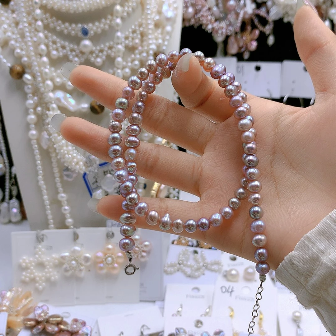 银S925镶嵌耳饰淡水珍珠斤*