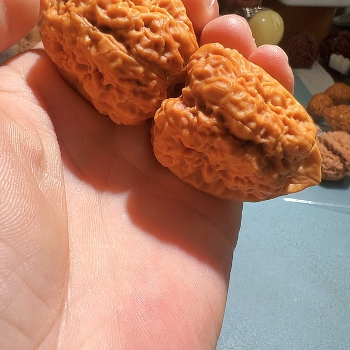 文玩核桃把件羊头蟾42