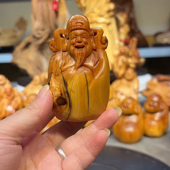 柏木太行崖柏财神爷