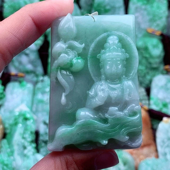 天然A货翡翠观音