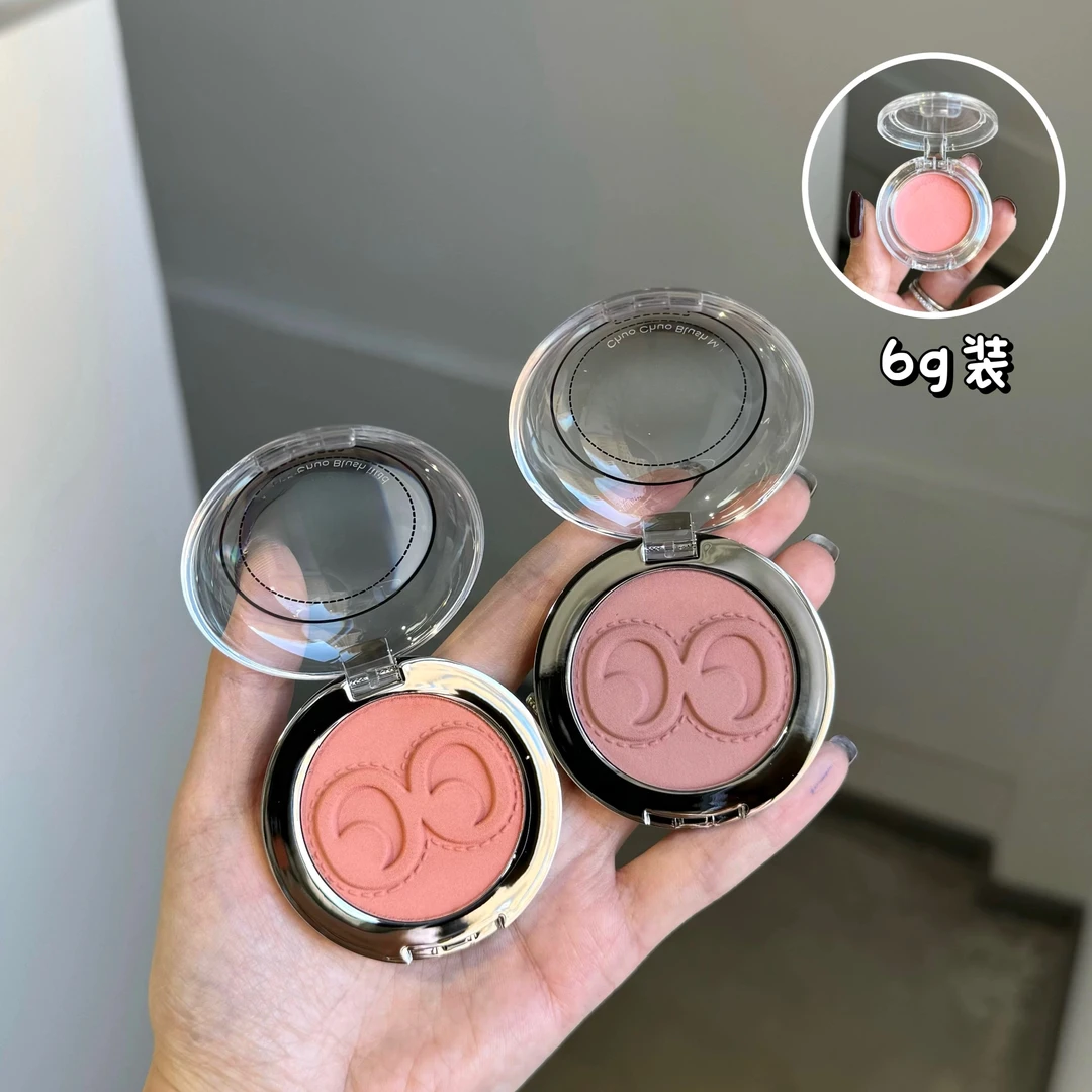 麻薯戳戳腮红泥膏单色高光修容哑光收缩提亮膨胀杏蜜瓜色腮红晒红